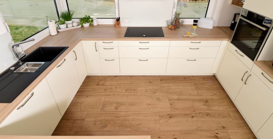 Küchenfliese in holzoptik