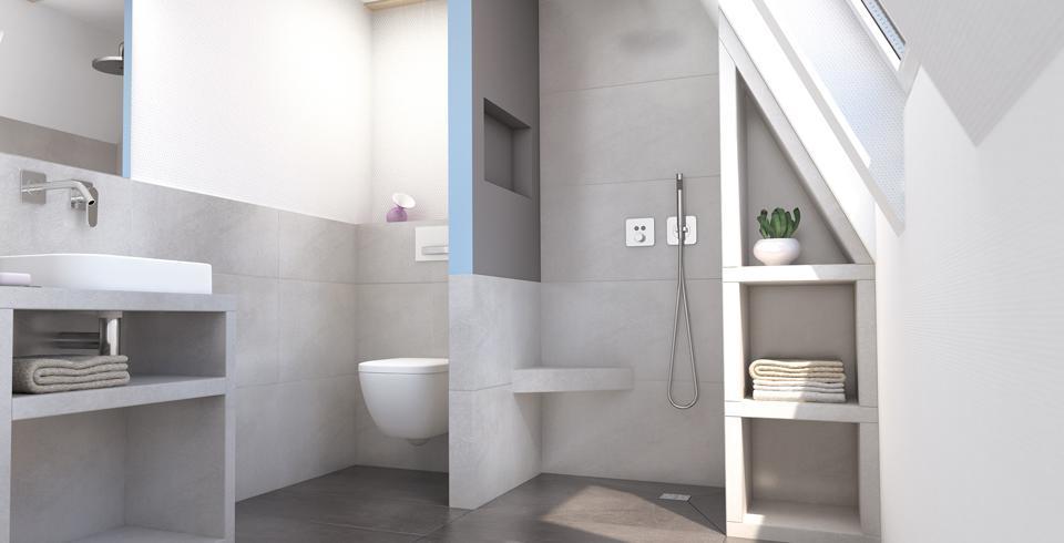 Dusche mit Sitzbank und wedi Nischen - Wellnessoase & Stauraum Dusche mit Sitzbank und wedi Nischen - Wellnessoase & Stauraum