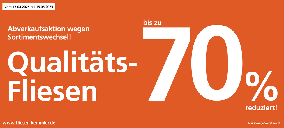Sale Aktion 2025 bei Fliesen-Kemmler
